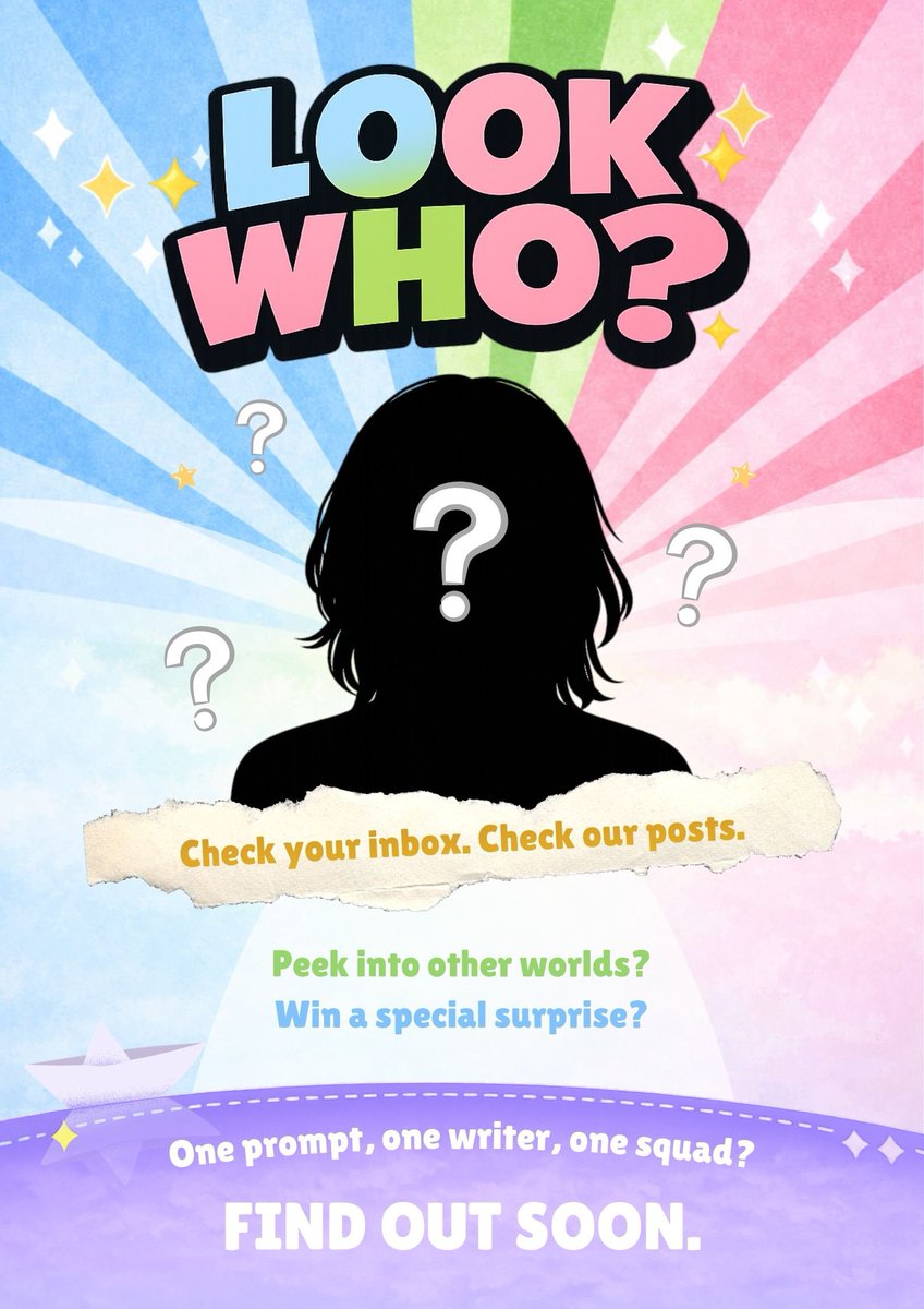 sugarspicefiles's tweet photo. Check your inbox. Check our posts.
You might just sneak a peek into the world of different worlds... or get lucky and win something. 🎁
Prompts are moving. Writers are watching.
And the bookmarks?
They're about to come alive. 🪄✨
SOON.
#PickAPrompt
#PowerPuffzCommissions https://t.co/6uG9stPP7S