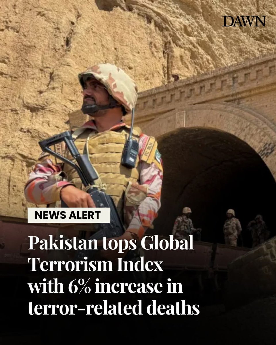 پاکستان 6 فی صد اضافے کے ساتھ دہشت گردی کے عالمی انڈیکس میں پہلے نمبر آ گیا ہے۔اس عظیم کامیابی کا سہرا کس سورما کے سر جاتا ہے اور اس کی مبارکباد کسے دینی ہے۔