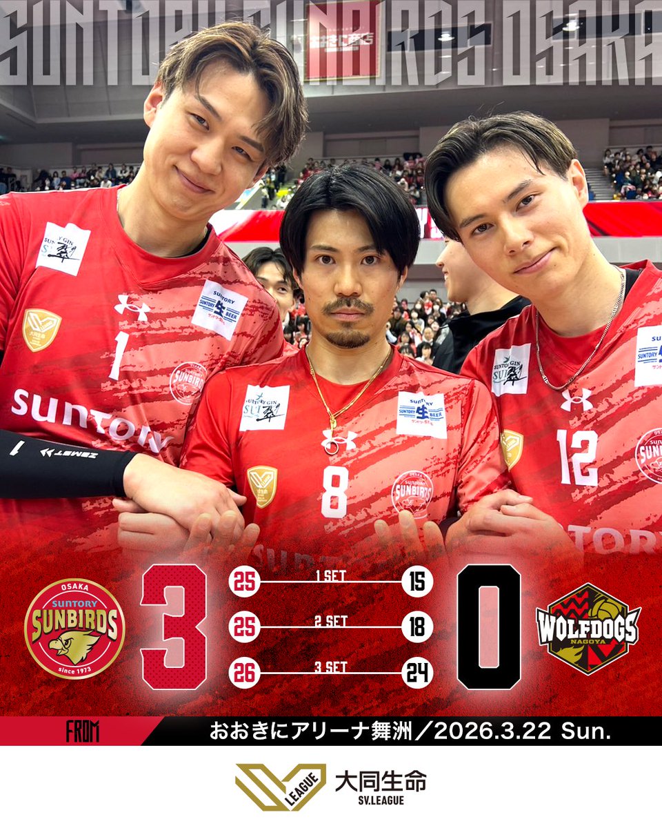 サントリーサンバーズ大阪 tweet media