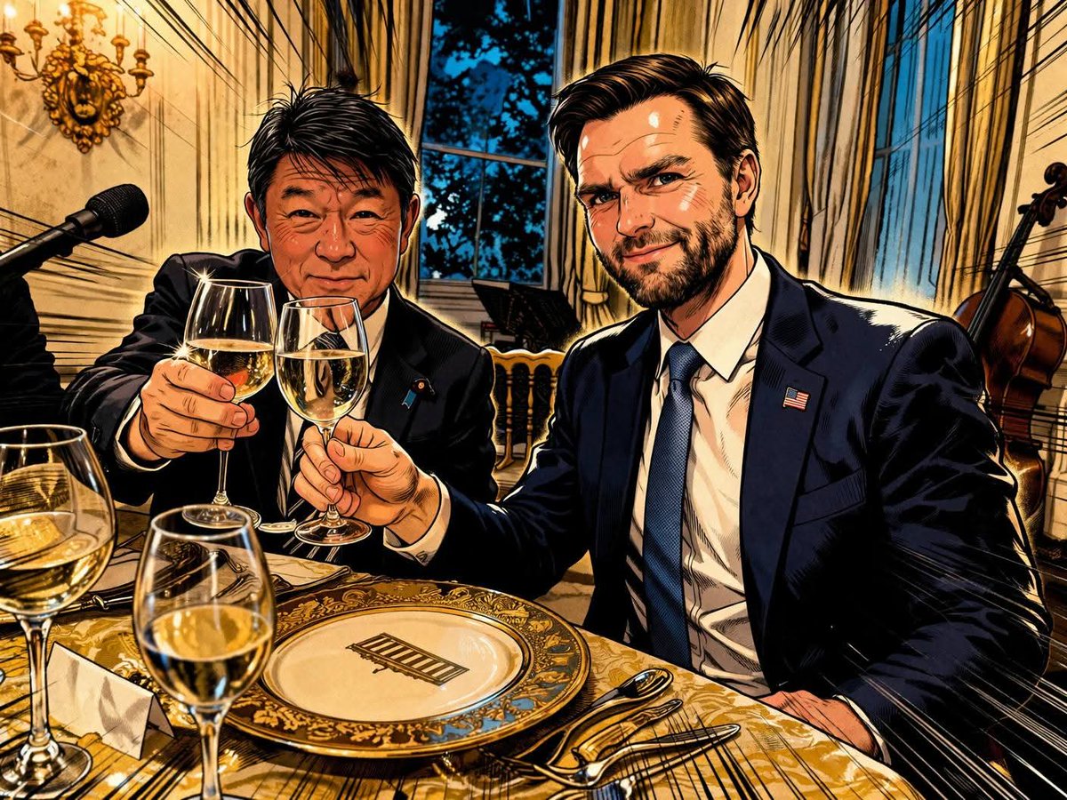 SRAWRATS_2010's tweet photo. 茂木外務大臣とバンス副大統領 https://t.co/jHyRofwGn6