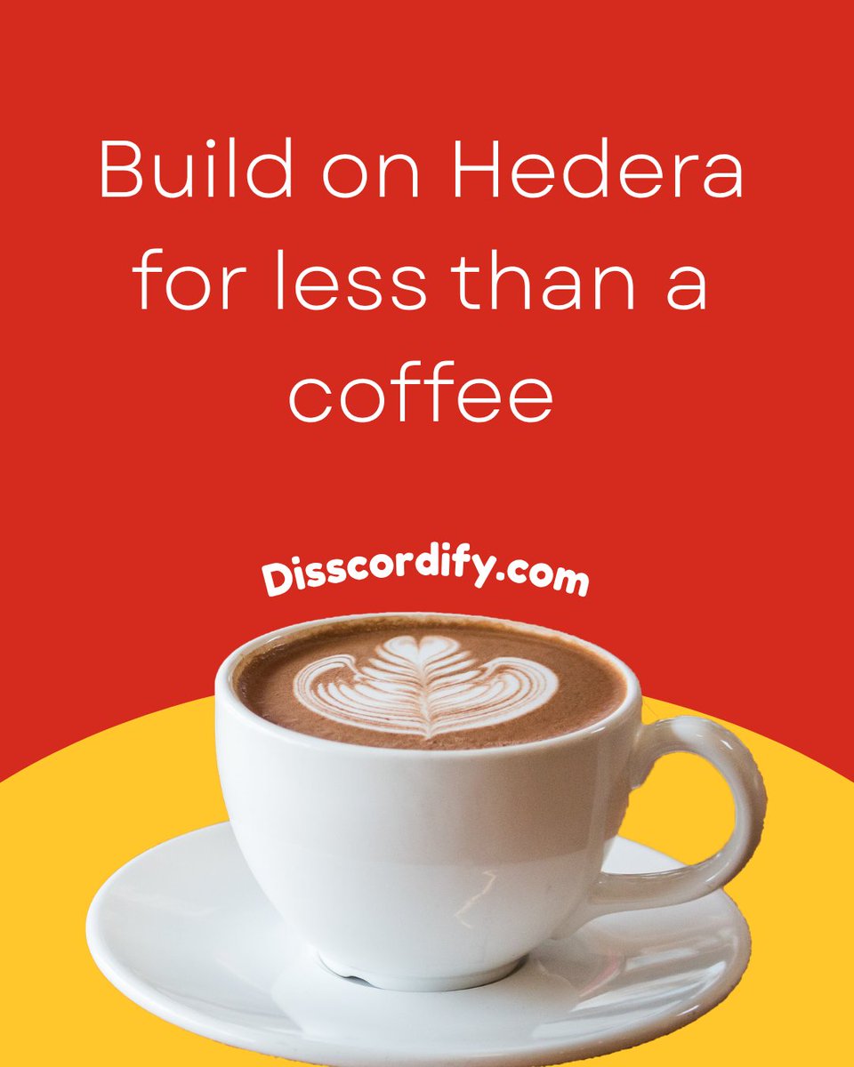 Skip your next coffee ☕️
Build on <a href="/hedera/">Hedera</a> instead.
• No long-term commitment
• Real growth, real users
• Built for everyday builders
👉 disscordify.com

#Hedera #Web3 #Hashgraph #HBAR