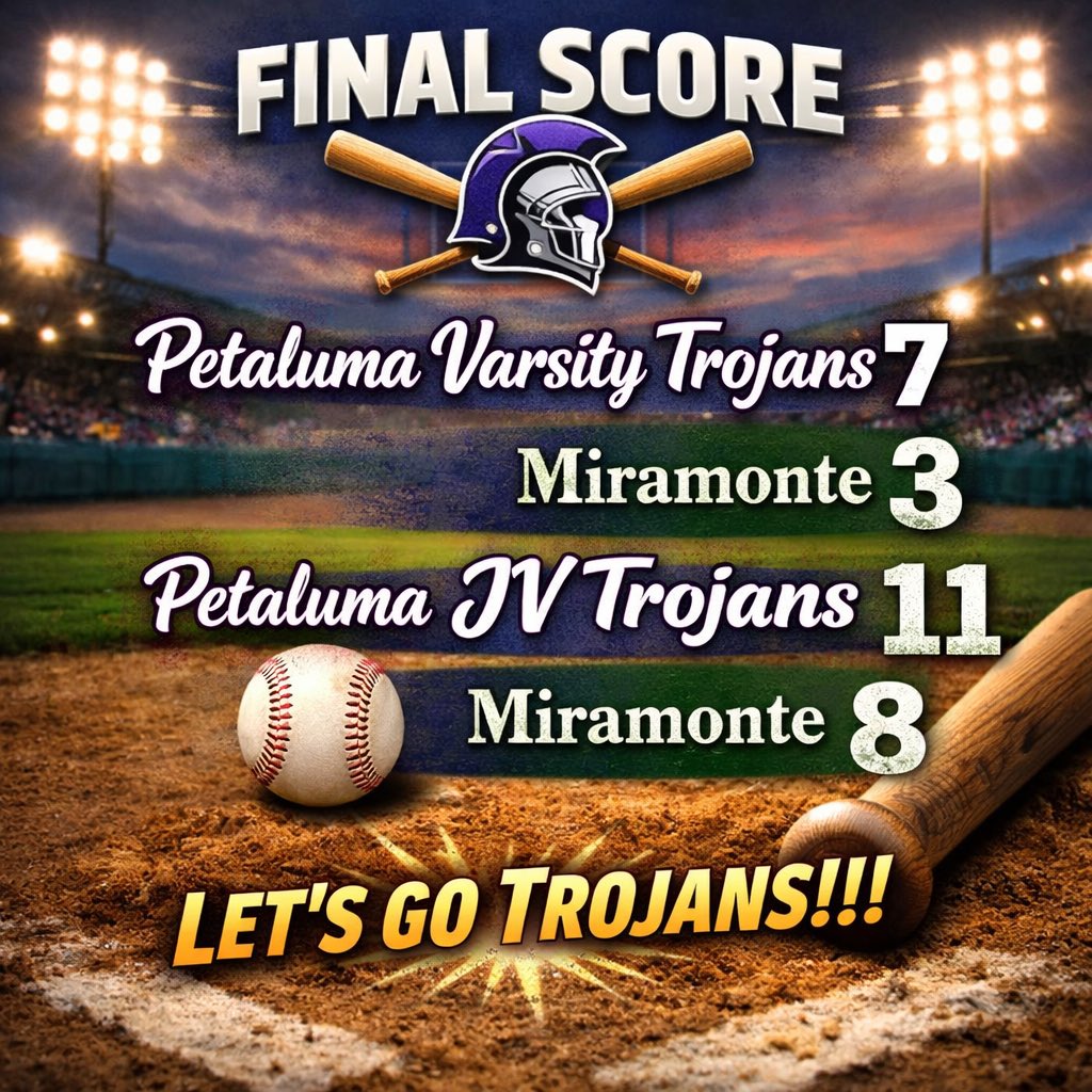 PETALUMA HIGH SCHOOL TROJAN BASEBALL tweet media