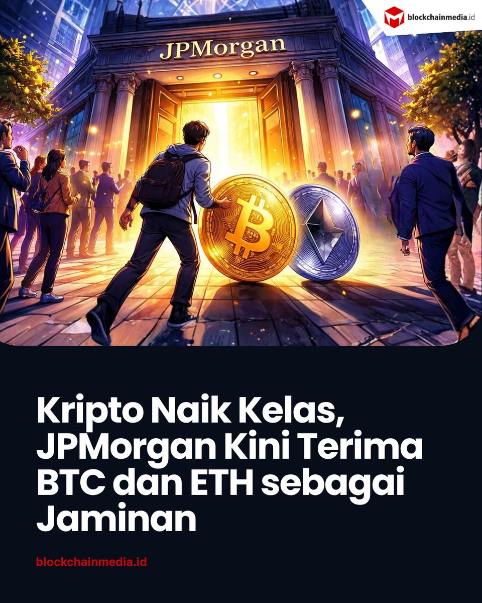 Vingika's tweet photo. JPMorgan kini menerima BTC dan ETH sebagai jaminan pinjaman, menandai perubahan besar dan pengakuan kripto oleh institusi global.

BACA SELENGKAPNYA: https://t.co/37kcvT7JcB

#AdopsiKripto #bitcoin #ethereum #JPMorgan #crypto #cryptonews #asetkripto #beritakripto https://t.co/TZTiSAm8RM