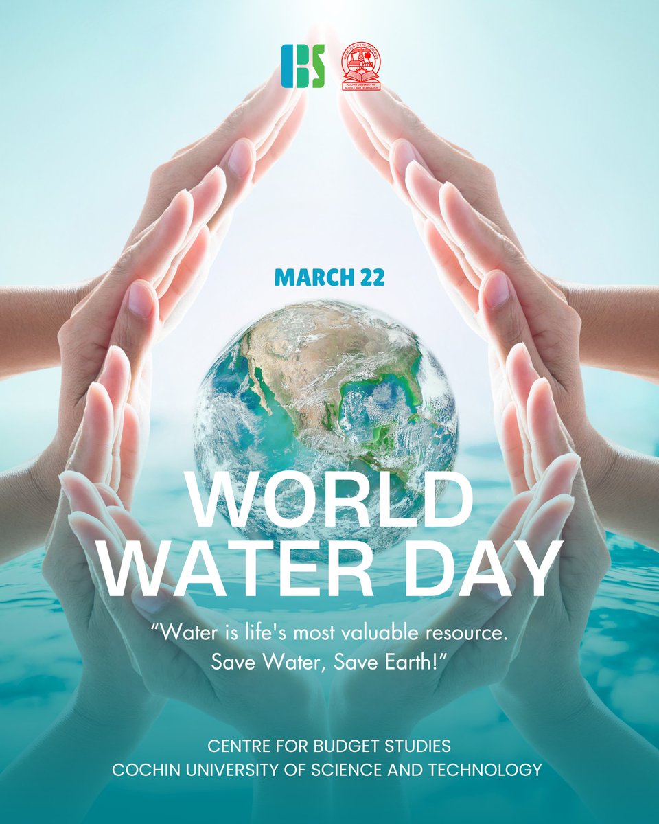 On World Water Day, we are reminded that water is the foundation of life and sustainable development. With growing challenges, collective responsibility and conscious conservation are essential to secure it for future generations.
Every drop counts #WorldWaterDay #CBS #CUSAT #SDG