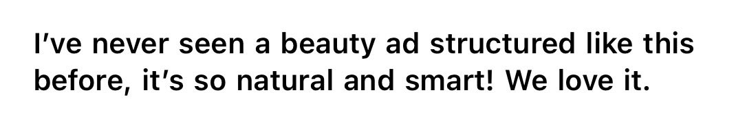 UGCwithtaylorr's tweet image. Probably the best compliment I strive to hear from my clients

I LOVE taking bits and pieces from other niches + my strategy into oversaturated topics 

Most beauty ads are SO boring and feel predictable 

With this repeat client I added in tons of .5 angles, live product demos,