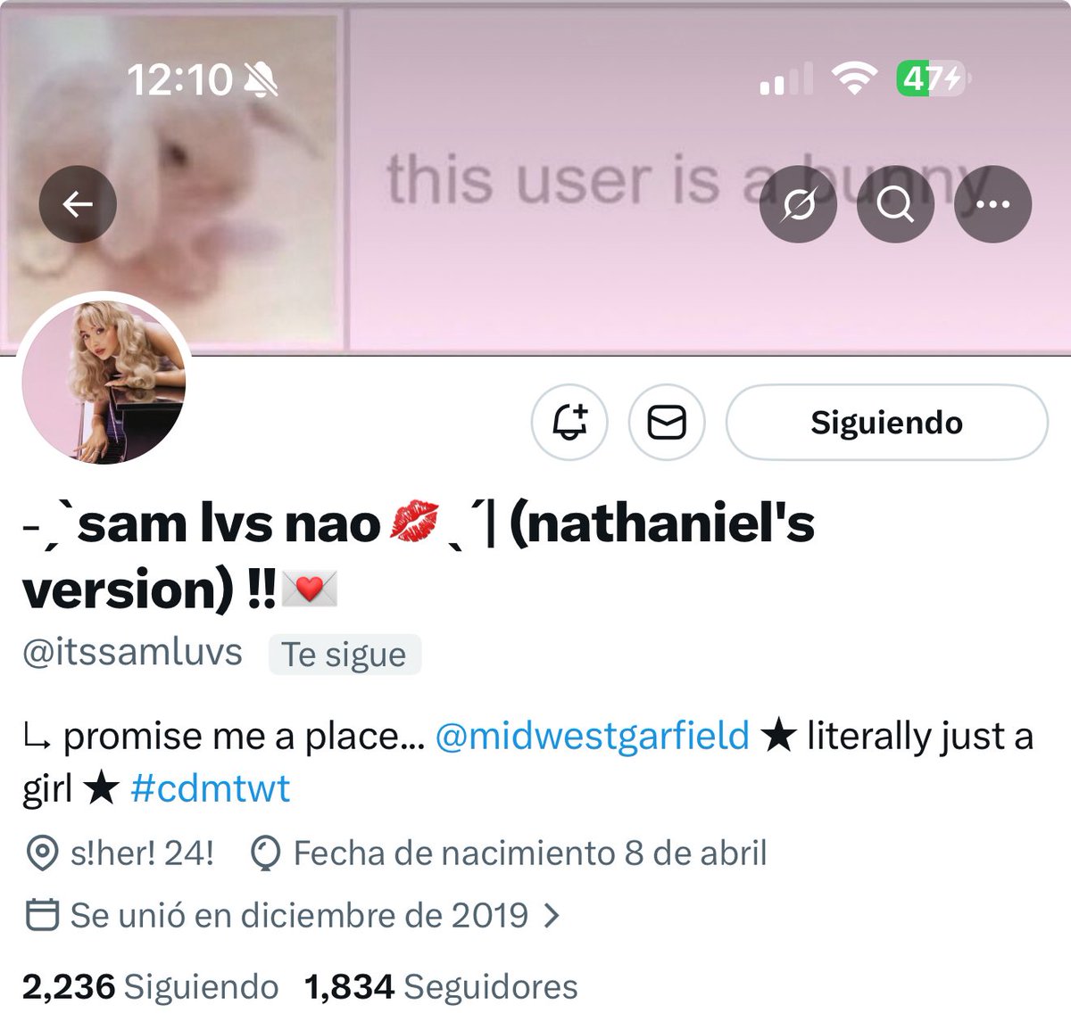 ˗ˏˋsam lvs nao💋ˎˊ| (nathaniel's version) !!💌 tweet media