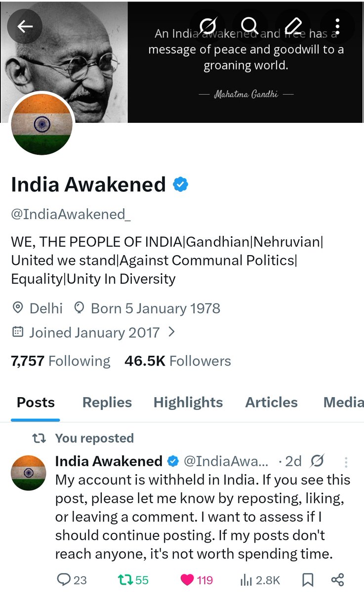 Government of India Shadow tweet media