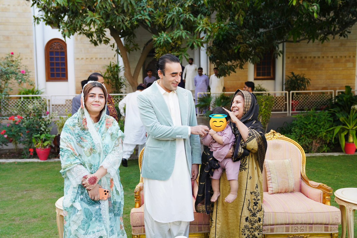 Had the honour of exchanging Eid greetings with Chairman <a href="/BBhuttoZardari/">Bilawal Bhutto Zardari</a> 
My son Bilawal’s first Eid became truly unforgettable with his first meeting with Chairman. His warmth and connection with the people reflect the true essence of Bhutto’s legacy, one that continues to