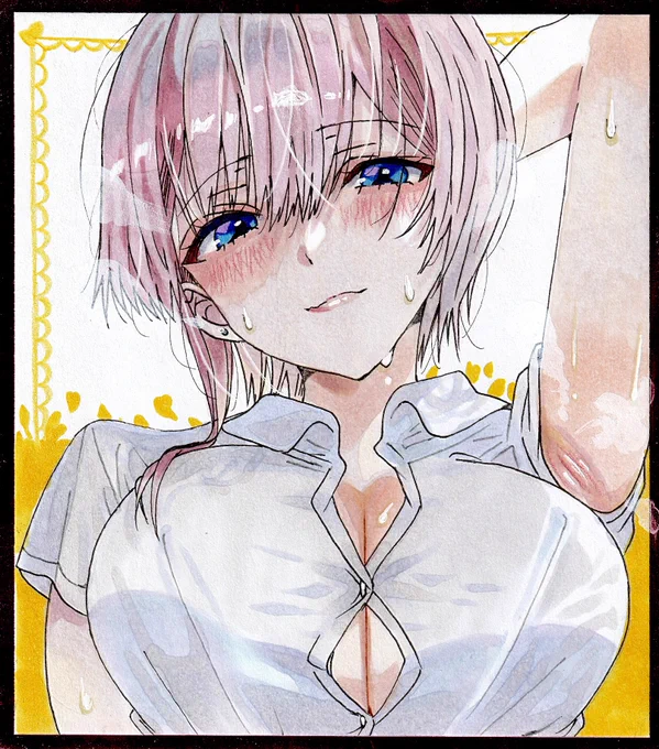 #三連休はフォロワーが増えるらしい アナログイラストを描いてます!五等分の花嫁とオリジナル女の子イラストをよく描きます!原画販売もしております