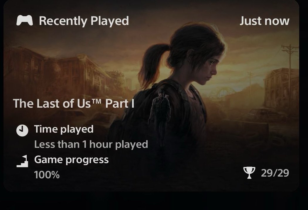 SMAHM_'s tweet photo. PS5( The Last Of Us Part 1
Difficulty: 3/10
🏆 431 https://t.co/CbeGL8yrBN