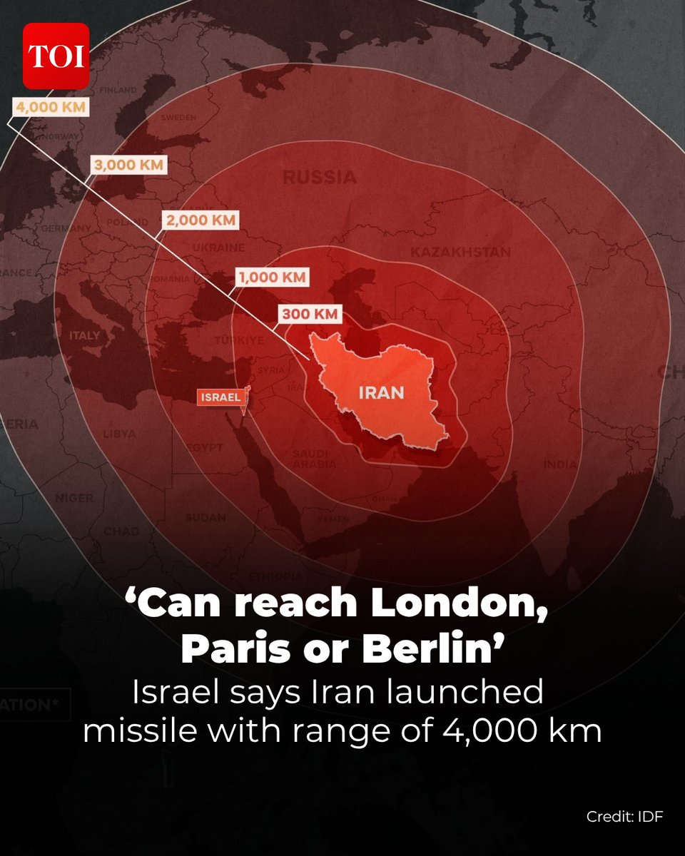 timesofindia's tweet image. Israel Defense Forces said #Iran has launched a long-range missile capable of #travelling about 4,000 km for the first time since the start of “Operation Roaring Lion,” warning that the #development poses a wider #global threat.

Know more 🔗 toi.in/r770ZY