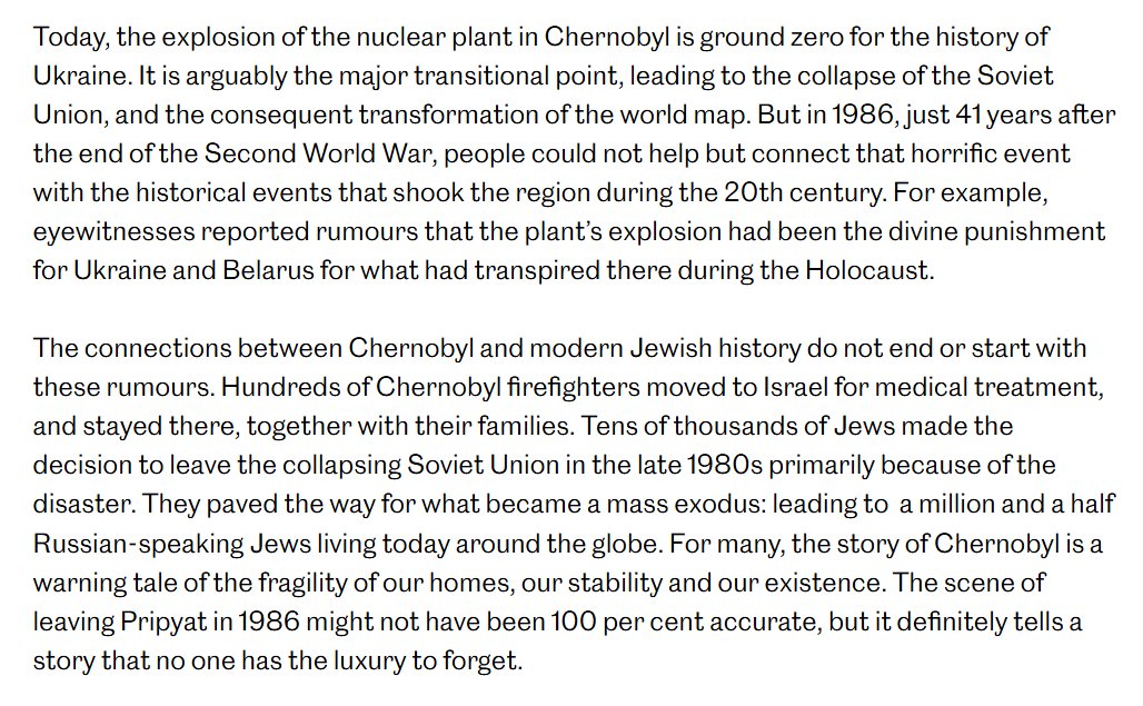 Very_0wn's tweet photo. "Chernobyl is most often associated with Rabbi Nochum, a famed colleague of Rabbi Schneur Zalman of Liadi, the founder of Chabad."

https://t.co/R6vi5Lit8V
"The plant’s explosion had been the divine punishment for Ukraine &amp; Belarus for what transpired there during the Holocaust." https://t.co/PzBnC0y0CW
