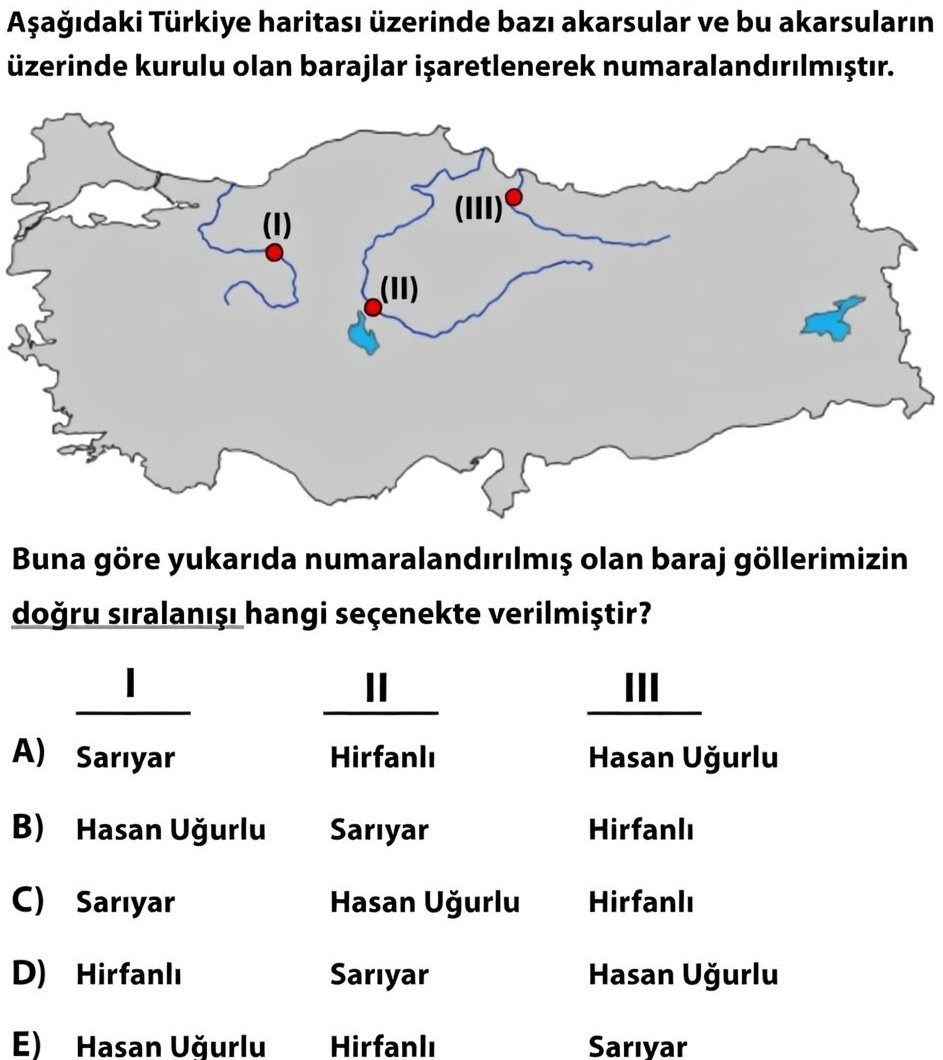 bybarisyolcu's tweet photo. Cevaplar yoruma 👇🏼 

#MebAgs #Kpss2026 #Coğrafya ✅ https://t.co/PrwiBD3BoR