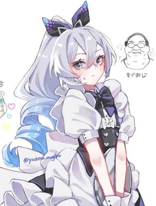 絵チャで描いたメイド銀狼