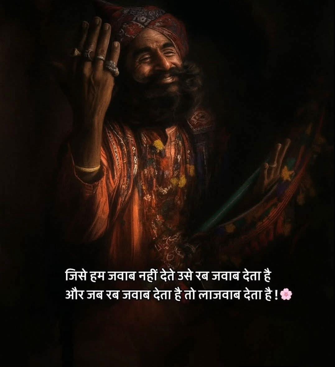 iamarjun99's tweet photo. जिसे हम जवाब नहीं देते उसे रब जवाब देता है 
और जब रब जवाब देता है तो लाजवाब देता है!🌸 https://t.co/H3sUoTsJir