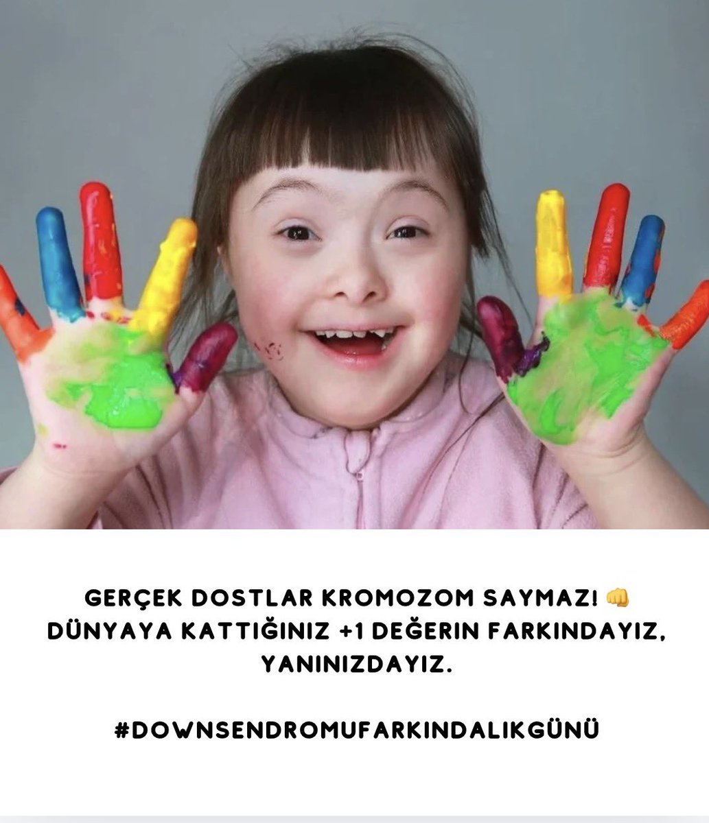 En masum farkındalık.

+1 farktan fazlasıyla hayatlarımıza renk katan, yüreklerindeki karşılıksız sevgi ile içimizi ısıtan özel çocuklarımızın ve kardeşlerimizin günü kutlu olsun sevginiz ve  gülen yüzünüz daim olsun.
#DownSendromuFarkındalıkGünü