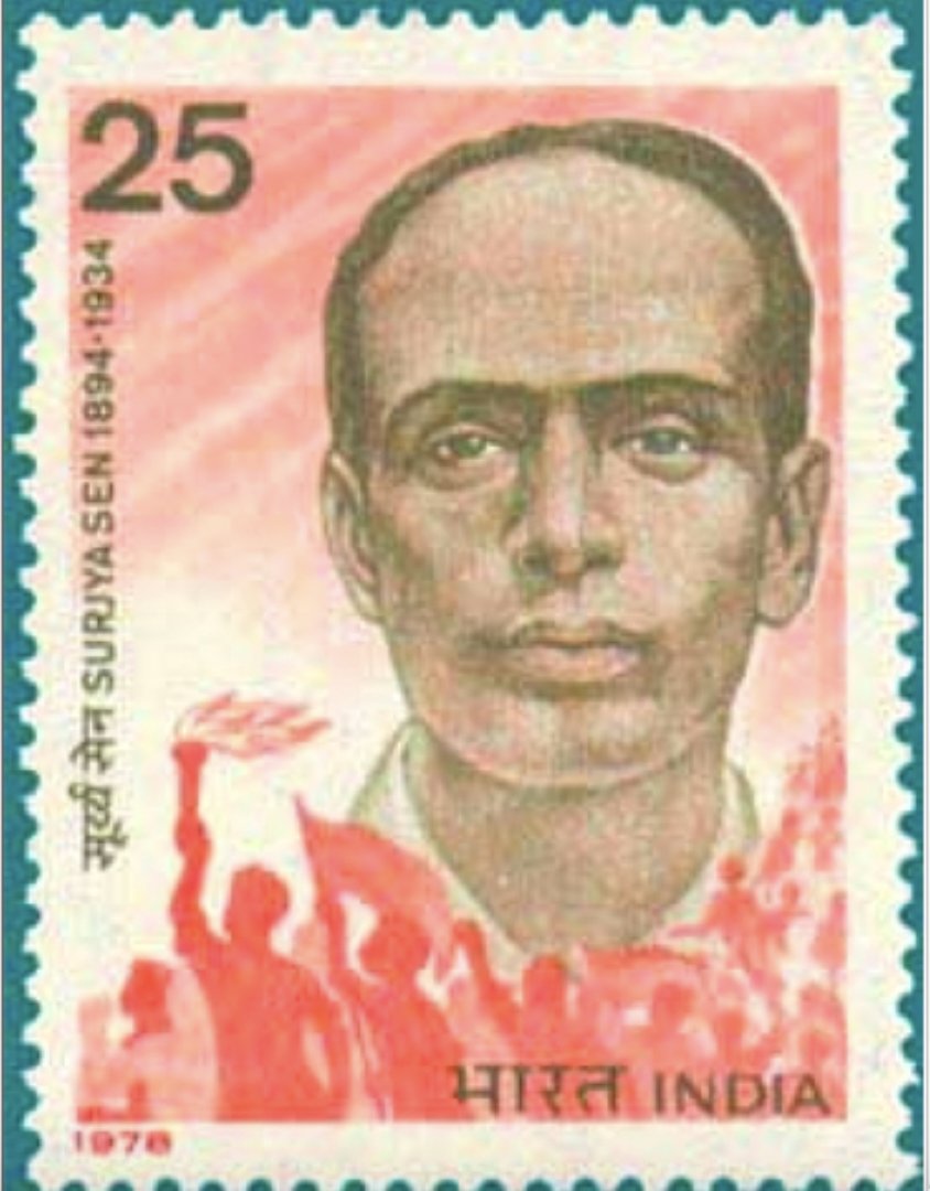 The birth anniversary of Surya Sen, 'Masterda' the man behind the daring Chittagong Armoury Raid in 1930 that had the British administration in a tizzy. 
Masterda was betrayed by a friend and finally captured and executed by the British in 1934.