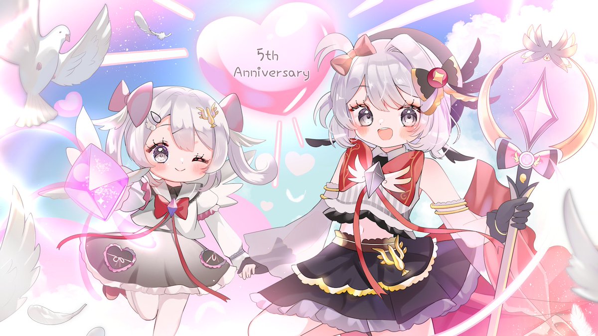 🎀 祝灰妲五週年快樂！ 🎉

你是最棒的魔法灰鸚鵡🦜
總是能在直播散播歡笑與感動✨
期待3/26又會給我們帶來什麼魔法🪄

感謝莉比醬(<a href="/yazawaribii/">莉比Ribi🍡(๑' '๑) 🌟｡･*繪圖系魔法少女Vtuber🩷|2026委託受付中</a>)畫出超卡哇的魔法少女妲妲&amp;幼妲！

#灰鸚鵡五周年慶 #Da2Art