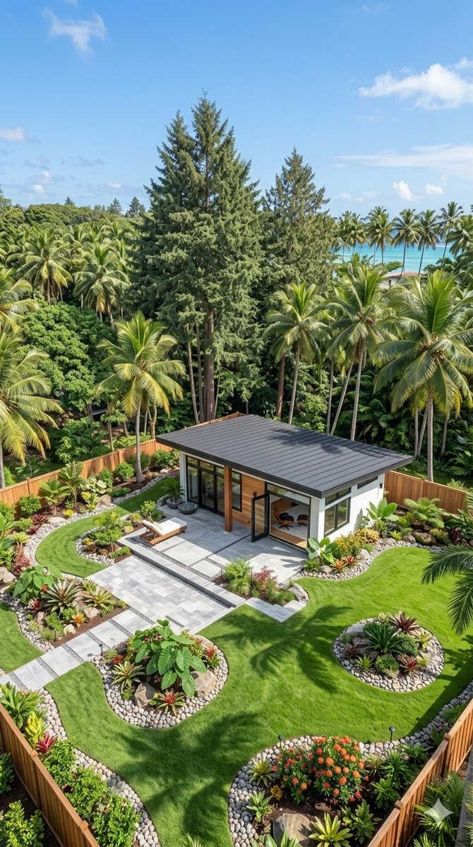 ilovedsecret888's tweet image. Tiny house + tropical garden = dream life? 🌴✨
Yes or no? #tinyhouse #modernhome