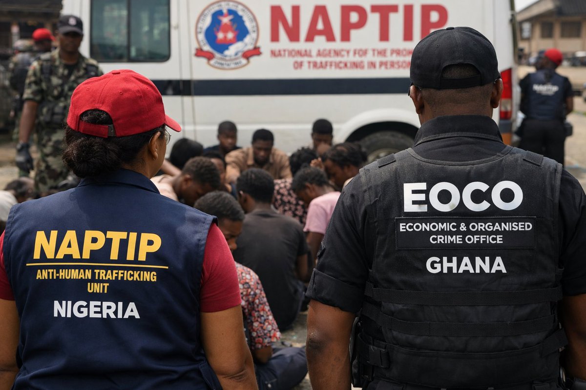 churchillok's tweet photo. 🚨 BREAKING:
FG rescued 44 Ghanaians from human traffickers in Nigeria — but is unable to rescue victims kidnapped by bandits or address the insecurity crisis in Nigeria.

Is Ghana sending its problems across the border now?

#NAPTIP #Ghana #Nigeria #HumanTrafficking #Insecurity https://t.co/OTygYyeuGd