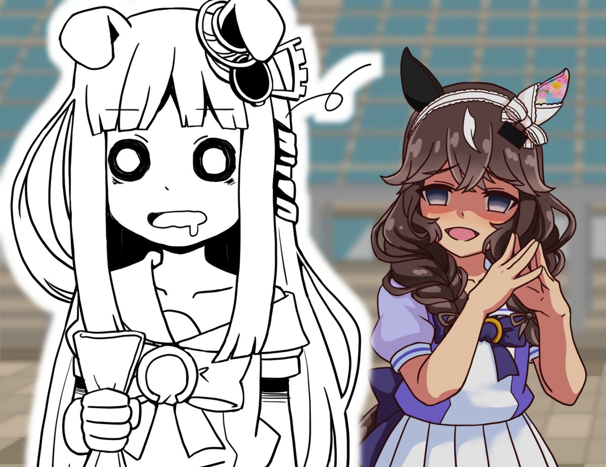 レースを見るクロノを見るブーケ　#ウマ娘　#クロノジェネシス