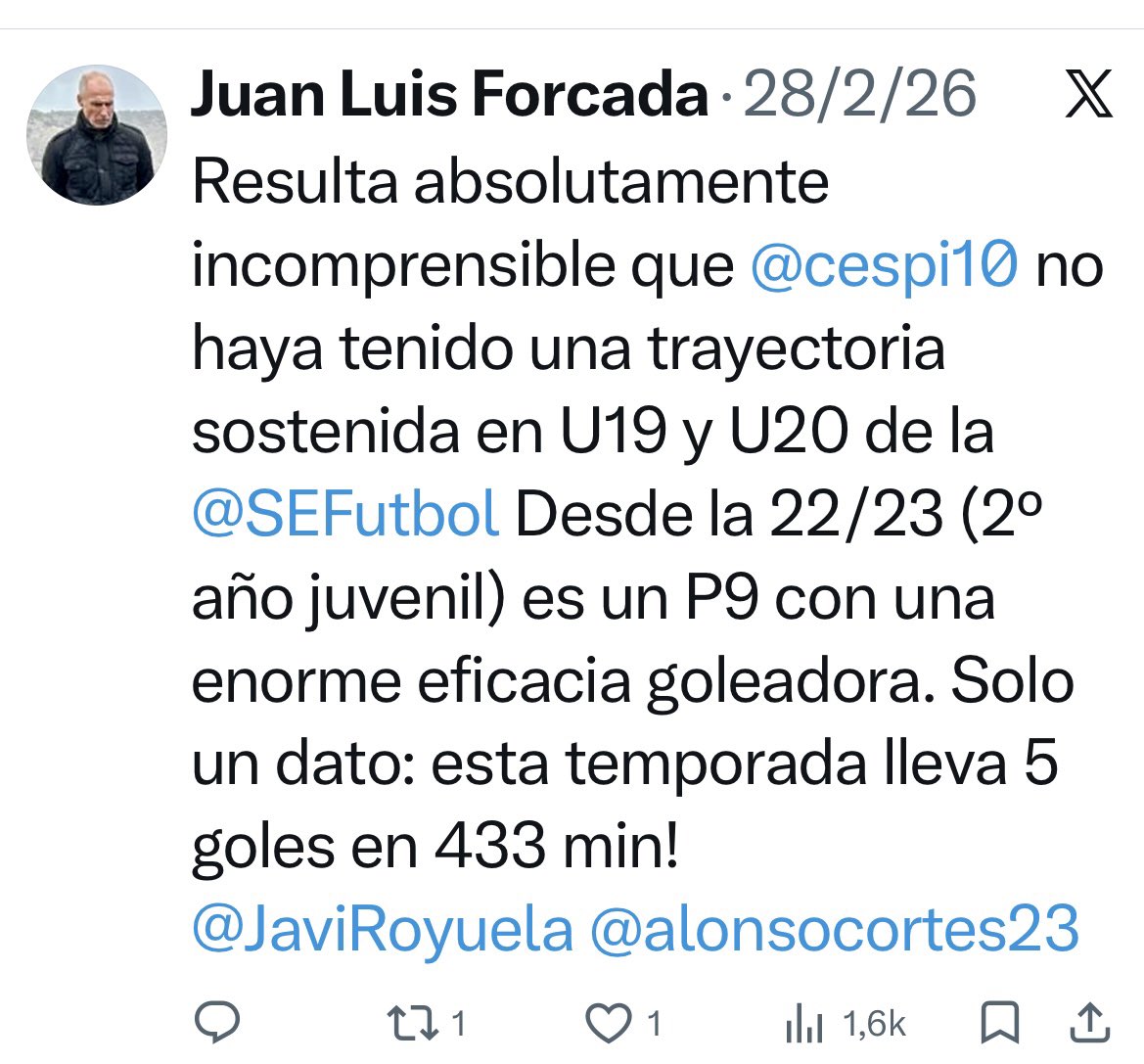 Juan Luis Forcada tweet media