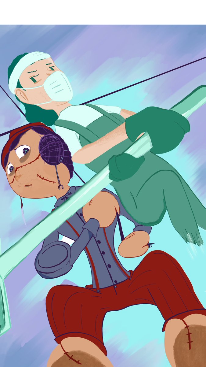 AudioEvil_112's tweet photo. Made some art, gonna post cause I am eepy after stream. Puppet and Janitor.

#art #ocs https://t.co/yOB2UzMymO