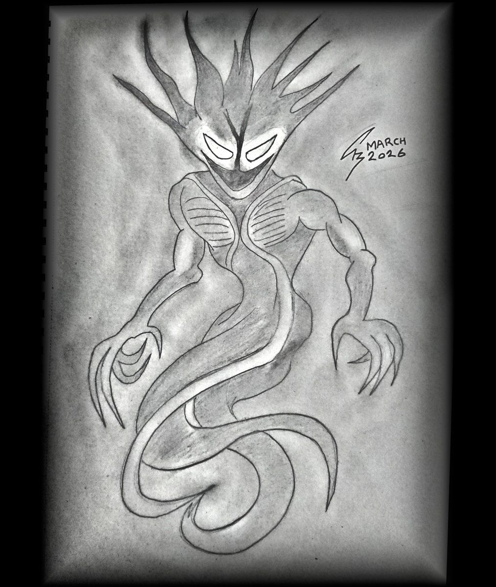 TheSoulGrinder's tweet image. Day 99 of my #dailysketch.  This is the Shade.  A dangerous shadow creature with a weakness to light.  They're attracted to haunted places and appear only at night.

#shade #indiedev #creaturedesign #rpg