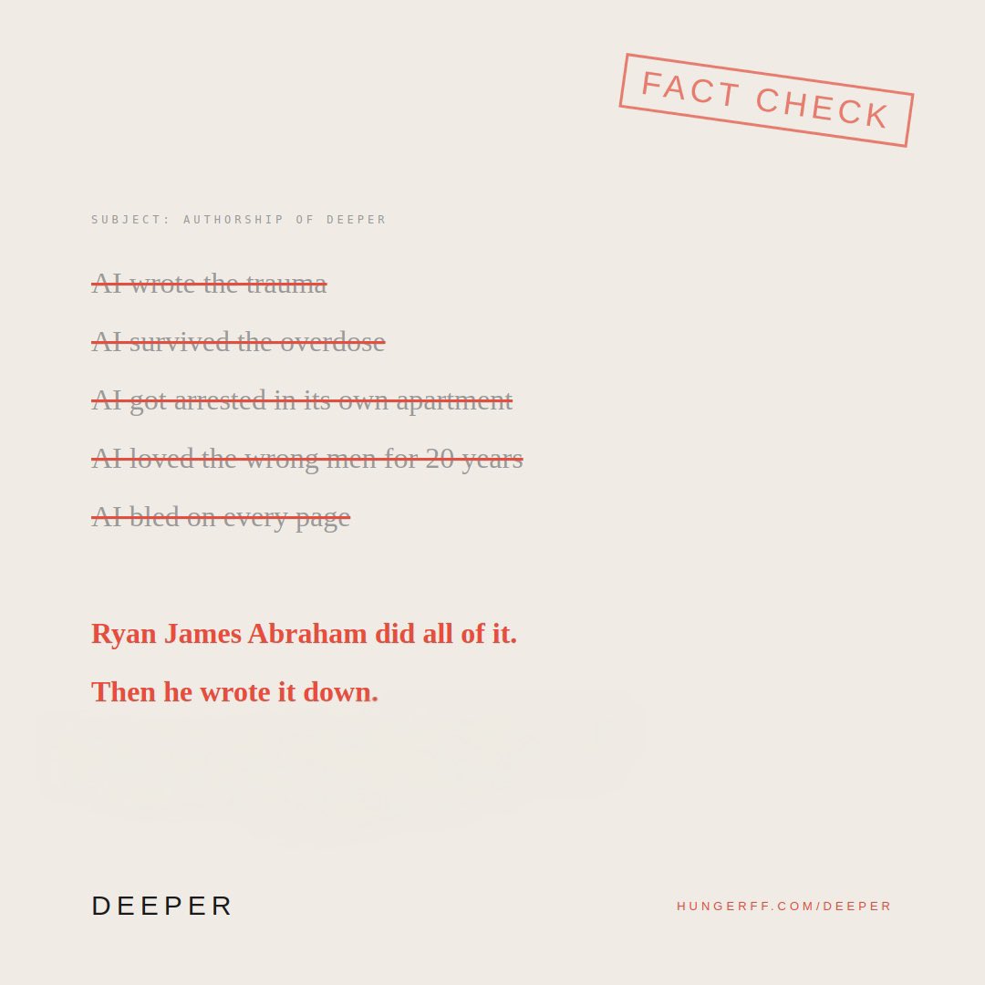 HungerFF | DEEPER: An Anti-Memoir (#1 Best Seller) tweet media