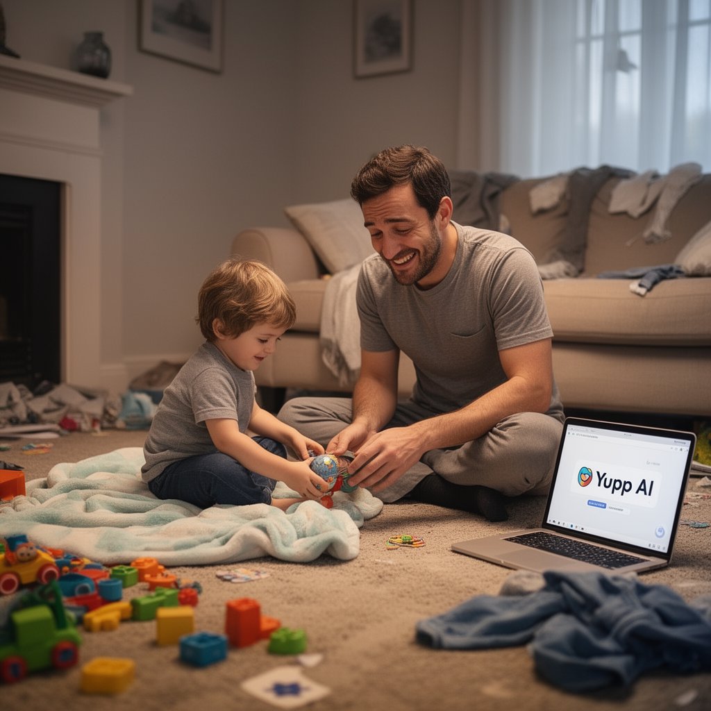basya213063's tweet photo. @yupp_ai  Dad on parental leave + Yupp AI vs. the chaos at home 🧠  
I use Yupp AI to turn diapers, food fights, and 2 a.m. wake‑ups into content and save my time as a parent and creator. 💡  

@yupp_ai #YuppAI #DadLife #Parenting #ContentCreator https://t.co/C6SOVgWOEq