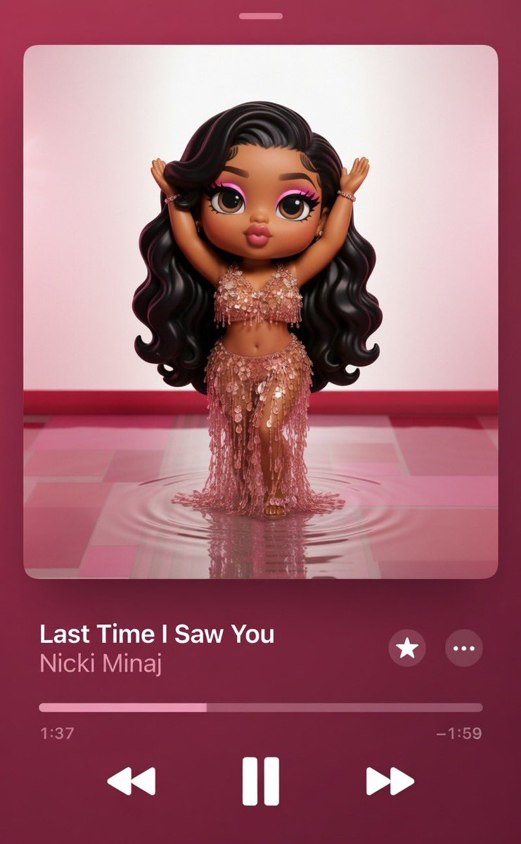 ice4what's tweet image. Them nights we wish never ended✨ 
My favourite song from #PinkFriday2 🎀￼ @NICKIMINAJ #chibi