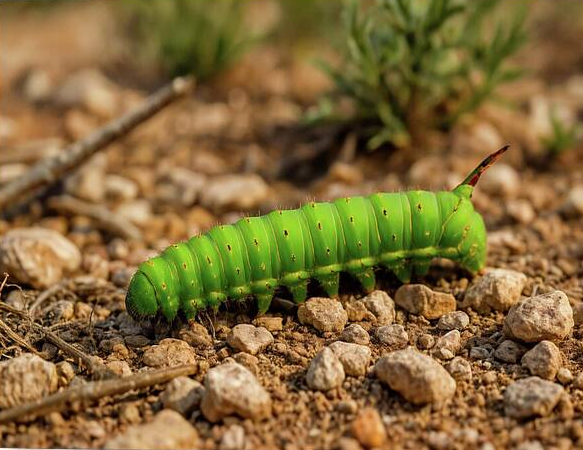 PaisleyMarten's tweet photo. I took this photo using a Nikon Z6 II with a 105mm f/2.8 VR S Macro lens. This setup allowed me to focus close on the hornworm’s texture and motion while softening the pebbled earth beneath it. https://t.co/EFeAuwAGG7