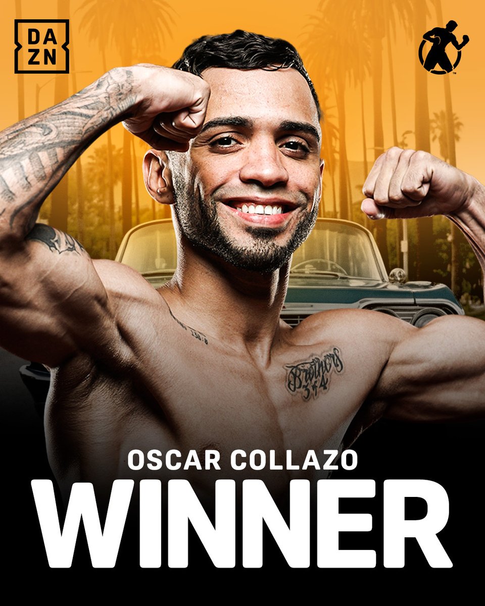 DAZNBoxing's tweet image. 𝗔𝗡𝗗 𝗦𝗧𝗜𝗟𝗟!! 🇵🇷 🏆

Oscar Collazo improves to 14-0 after Jesus Haro retires on the stool!

#BarbozaJrSimsJr | Live NOW on DAZN 🔊