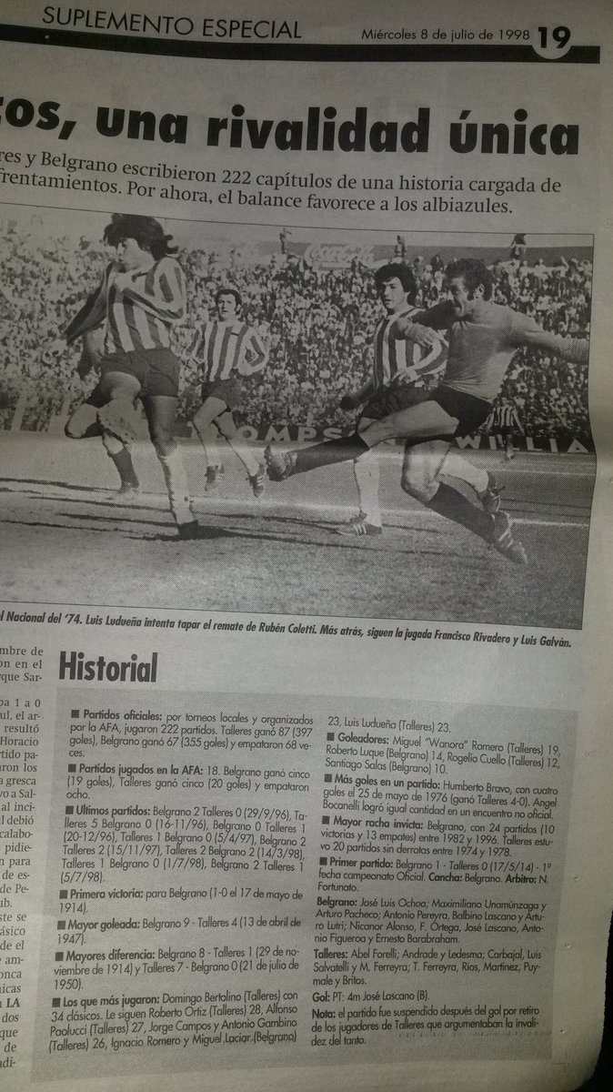 <a href="/jpbenegas/">Juan Benegas</a> <a href="/lavozdeportes/">La Voz Deportes</a> <a href="/gfarias_MundoD/">Gustavo Farías</a> Hermano hasta cuando, ya lo hablamos y te demostré que hace más de 20 años que está la brecha de los oficiales donde la paliza que se comen con #Talleres es ALEVOSA. Fuera de joda, busquen otra fábula que esta no se las cree nadie.