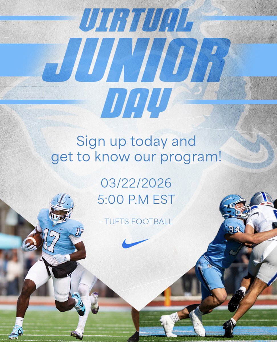 Thank you tufts football for inviting me to a virtual junior day. Looking forward to joining <a href="/CoachCuskie/">Matt Petercuskie</a> <a href="/Mig_ArmEscobedo/">Miguel Armendariz Escobedo</a>
