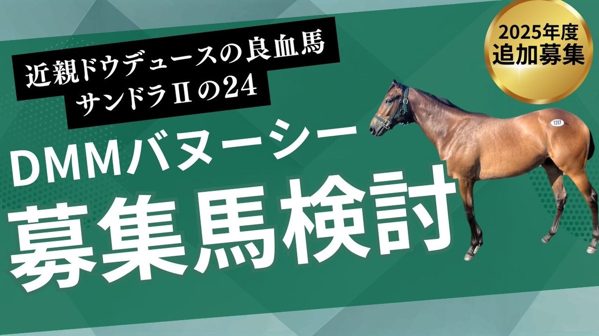 【新着動画】
ドウデュースの近親!!DMMバヌーシー2025年度追加募集馬サンドラⅡの24を考える

海外馬主の知見を生かし、種牡馬ジャスティファイについてのスタッツを（多分）どこよりも詳しく解説しています。

youtu.be/OAIakJTekXQ