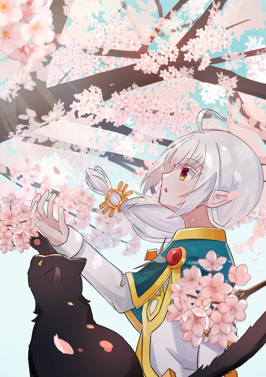 “本物”の桜――ルーシア
#Asteria_series
#桜イラスト
#一次創作