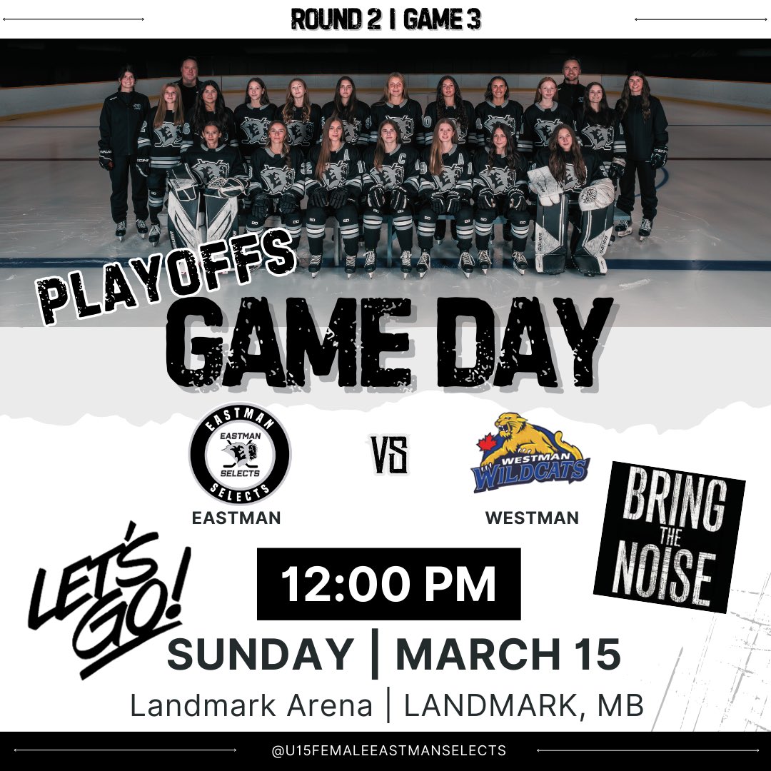 Game 3. Winner moves on.
The Selects take the ice today for the deciding game of the series. Come out and cheer on your Eastman Selects. 👏🔥🏒
#SelectsStrong #GameDay #PlayoffBattle