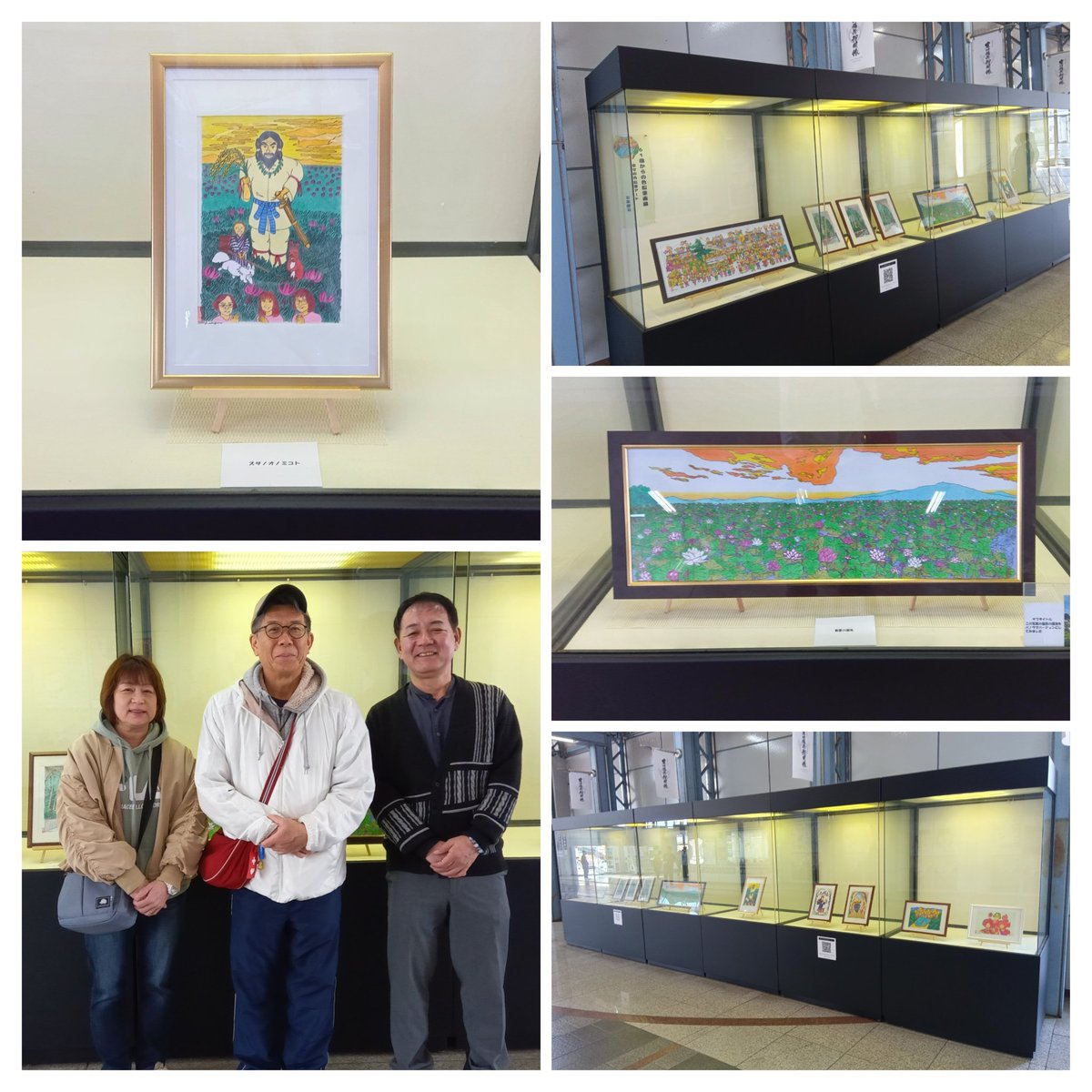 pencilmasuo's tweet photo. おはようございます☀
JR豊川駅東西自由通路ギャラリー
のセッティングが完了しました😊
手伝ってくれた友達と嫁さんに感謝です☺
①スサノオノミコト
①東雲の蓮池パノラマバージョン
など10点展示してます☺
近くにこられた際は見て頂けたら嬉しいです☺ https://t.co/fynFjVljsg