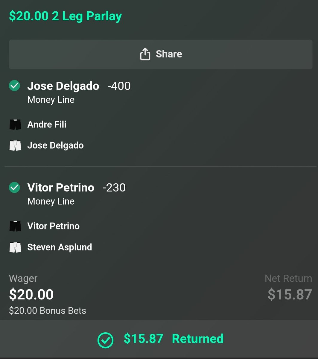 JohnMcDFS's tweet photo. Robertson came through on the other legs 🤘🤘💸💸 #UFC @Tails_Picks but i didnt get them up... stay tuned till what's to come...give me a follow over there 🤘🤪💸💸💸 https://t.co/2Lhmj3zk5H
