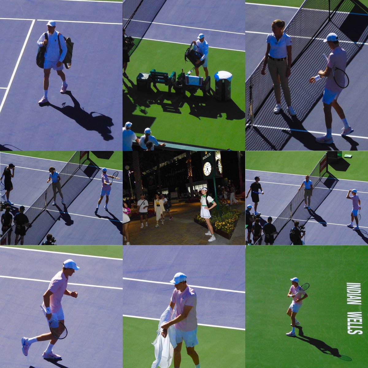 Queenie4ever's tweet photo. Round 3 @BNPPARIBASOPEN match of @denis_shapo vs @janniksin #indianwells #tennis #photography #sendmebacksaturday https://t.co/oCCnOn3DMx