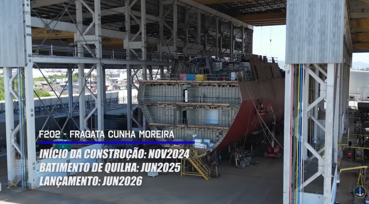 SA_Defensa's tweet image. 📍Itajaí, #Brazil (🇧🇷)

We got some good update shots on the third @marmilbr Tamandaré-class frigate, Cunha Moreira (F202), from the publishing of yesterday's video by the Brazilian Navy on the evolution of the Tamandaré-class frigate program.

📸: @marmilbr