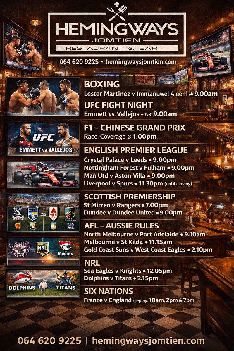 Hemingways • Jomtien tweet media