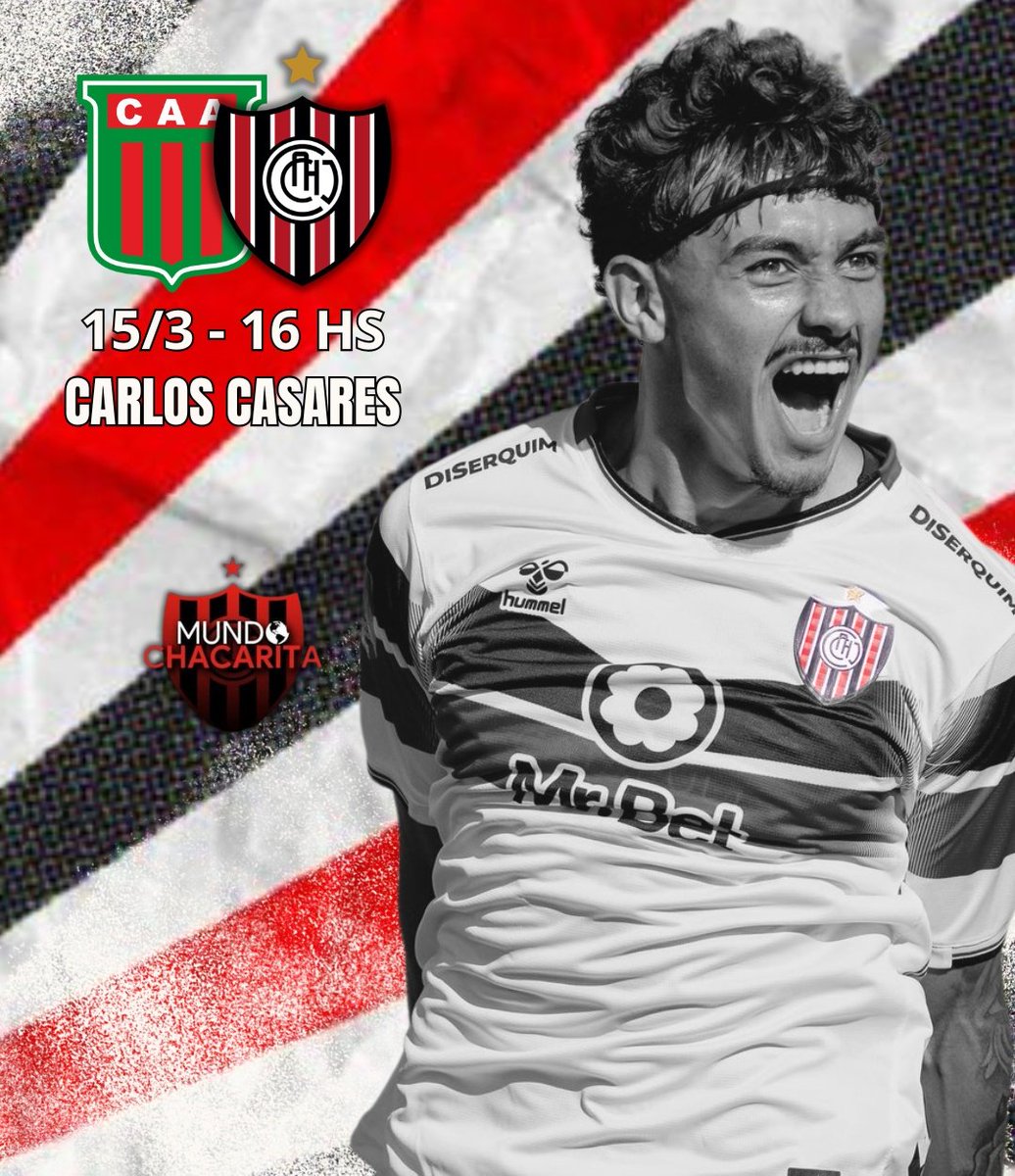 #HoyJuegaChaca

🆚️ Agropecuario
⌚️ 16 hs
🏟 Estadio Ofelia Rosenzuaig 
👨‍⚖️ Javier Delbarba
📻 FM 101.9 <a href="/Sol_de_Octubre/">FM Sol de Octubre</a> , FM 103.9 <a href="/NdRradio/">NdR Radio FM 103.9</a> y FM 104.9 <a href="/RadioMas1049/">Radio ➕ 104.9</a>
💻 Mundo Chacarita