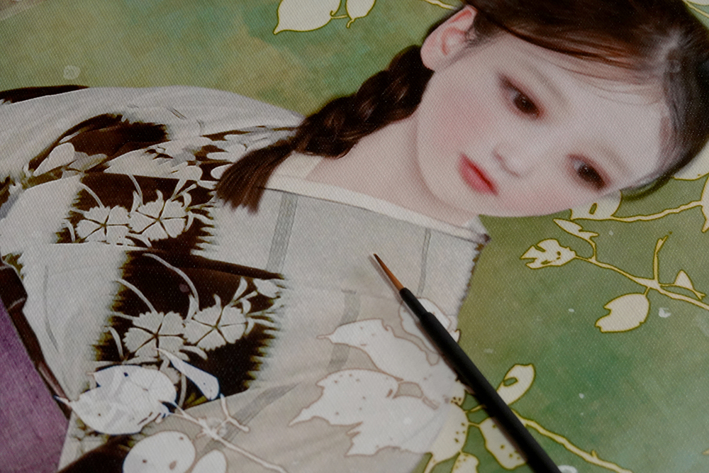 本を読んでいて、素敵な言葉があると
小さなノオトに書き留めています。
昨日は花片（はなびら）。

#美少女
#夏着物