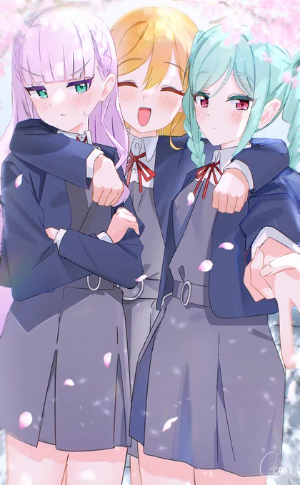 最近ラブライブ!スーパースター!!を3期まで見終えたのでファンアート描きました。3期めちゃよかったです! トマカノーテの距離感というか関係値がたまらなく好きだ... #Liella #トマカノーテ