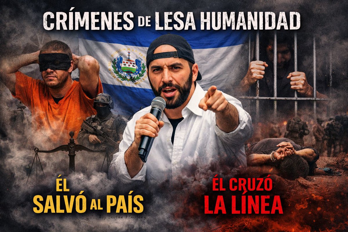 ¿Por qué el gobierno de Nayib Bukele reacciona con tanta agresividad ante el informe que habla de posibles crímenes de lesa humanidad en El Salvador?
Porque no es una crítica política cualquiera. Es una acusación jurídica extremadamente grave.

Abro hilo. 👇