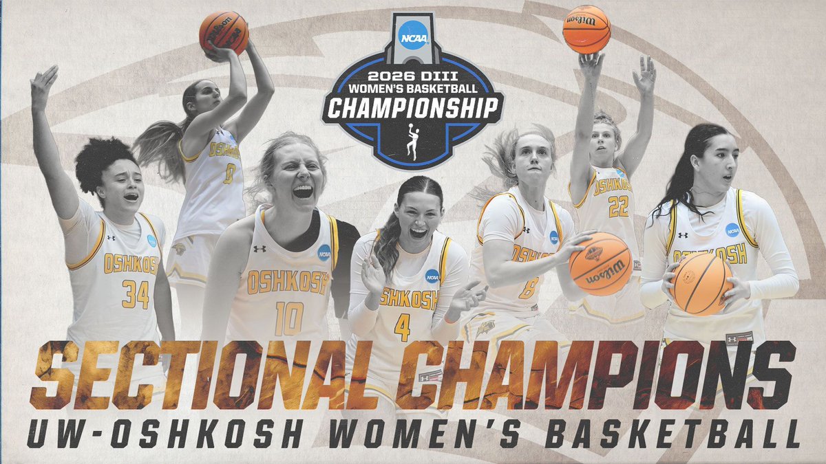 UWOshkoshTitans's tweet photo. .@UWOWBB1 is Sectional Champions and headed back to the @NCAADIII Final Four in Salem! 🏀 🏆️ 

The Titans will play next Thursday, March 19th for a spot in the Final! 📅 🏟️ 

#GoldStandard | #d3hoops https://t.co/auM587oM5H