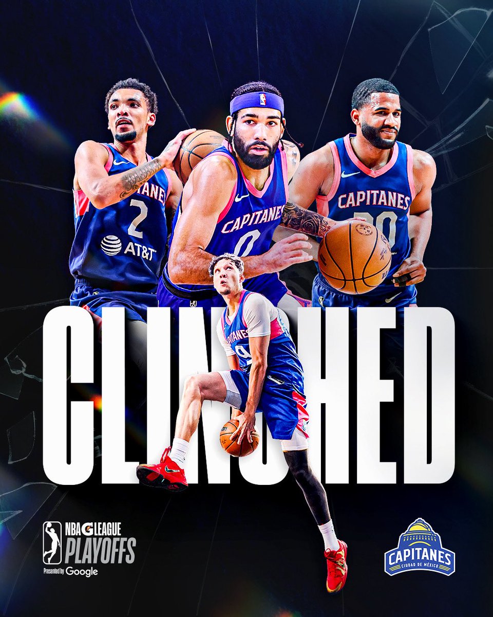 nbagleague's tweet photo. For the first time in franchise HISTORY the @capitanescdmx have punched their ticket into the 2026 G League Playoffs presented by @google! 🏆 https://t.co/RrkHaRhJuj