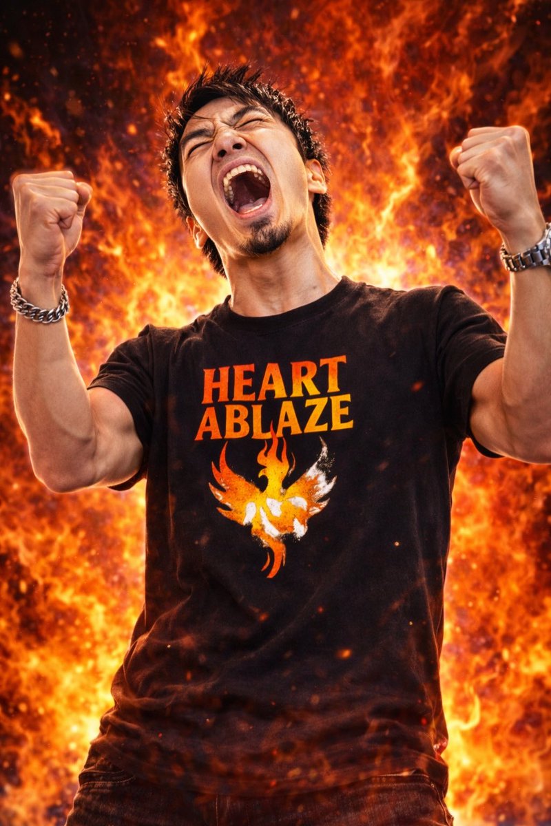 HEART ABLAZE

When the heart ignites,
nothing can hold it back.

Not fear.
Just a burning impulse.

Only fire.
Only forward.

Let it burn.

Some fires are meant to change the world.

想・慧・絆・和
— VERBA.

#HeartAblaze
#RockSpirit
#YamatoSpirit
#WearYourWords
#VERBA
